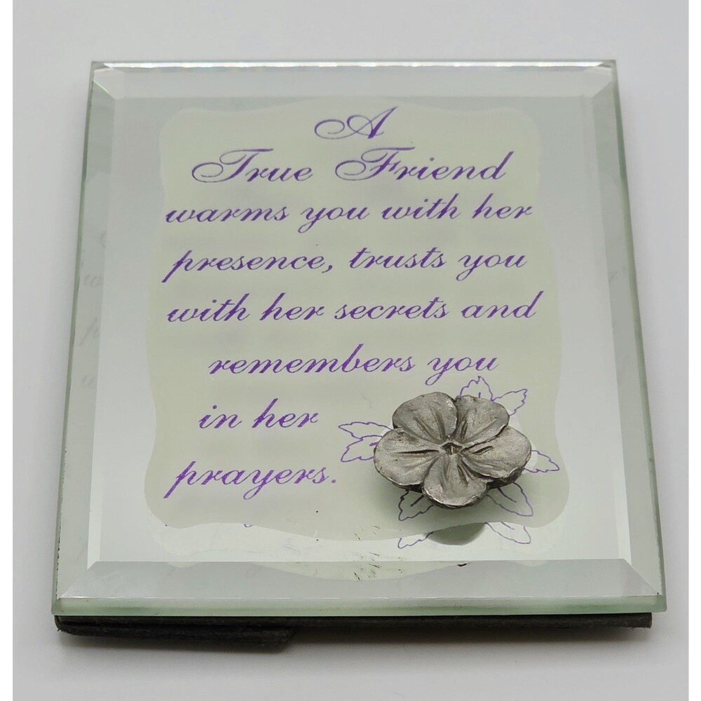 Inspirational Floral Acrylic PlaqueFriends Etched Prayers